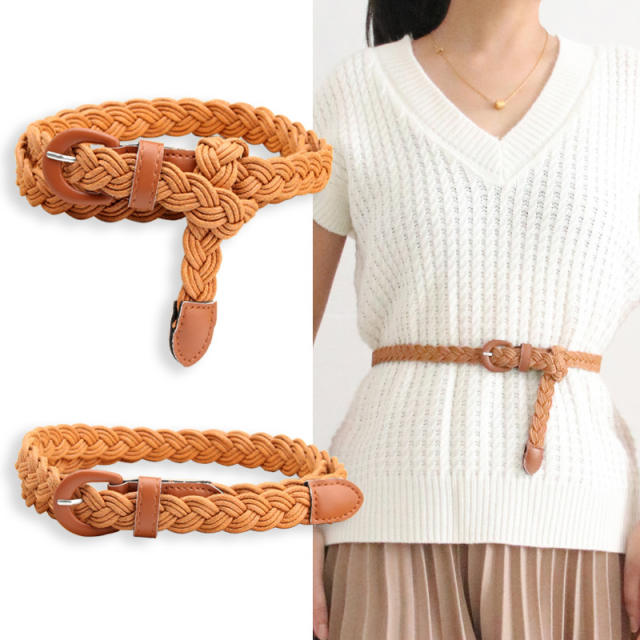 Vintage braid dress belt