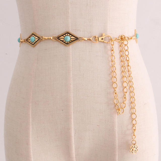 Vintage metal chain belt