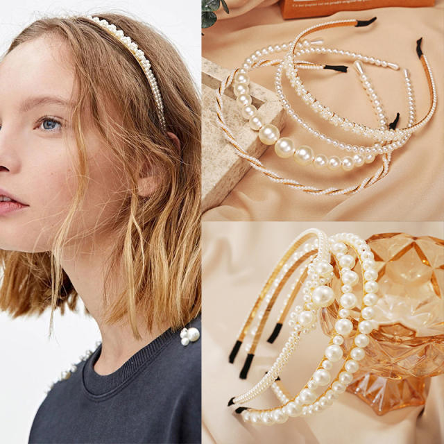 Occident fashion imitation pearl headband