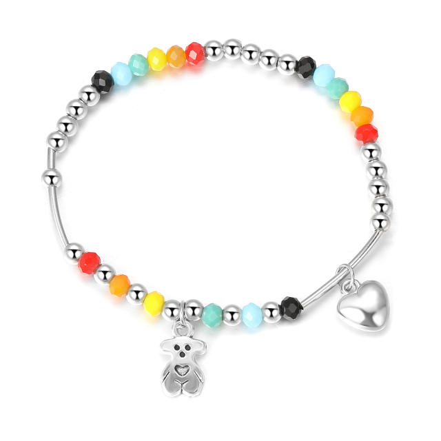 Cute rainbow bead bracelet