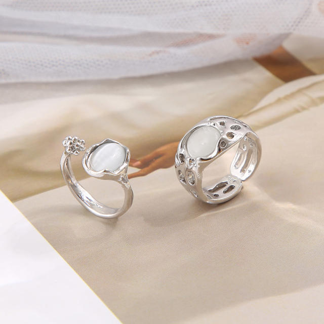 INS trend easy match heart adjustable rings