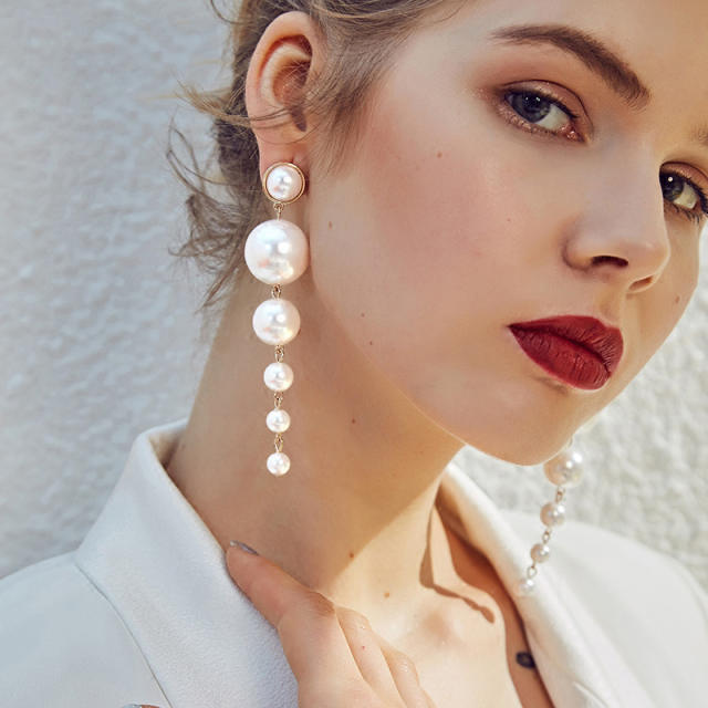 Vintage imitation pearl earrings