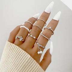 9pcs elegant stackable rings