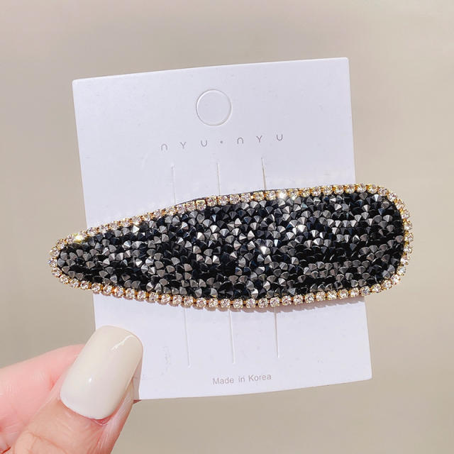 Korean fashion luxury rhinestone snap hair clips