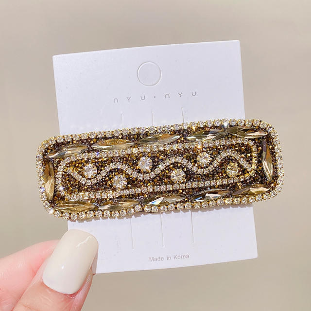 Korean fashion luxury rhinestone snap hair clips