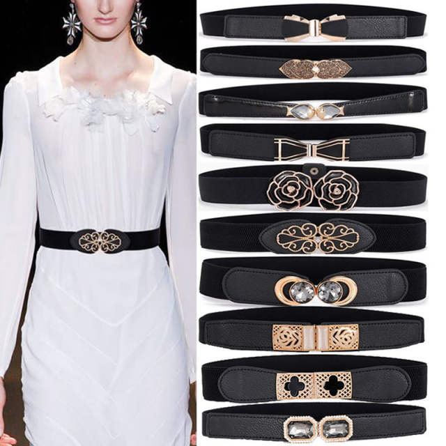 Korean fashion alloy buckle corset belt