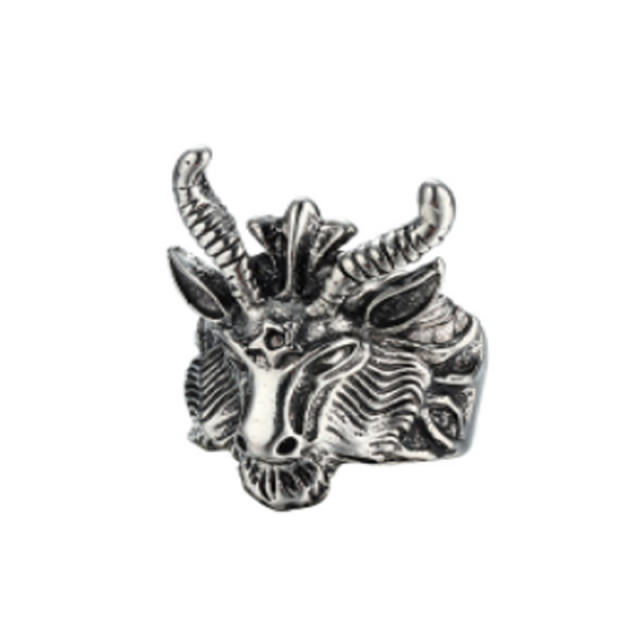 Hot sale silver color punk trend rings for men