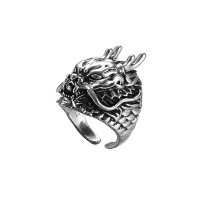 Hot sale silver color punk trend rings for men