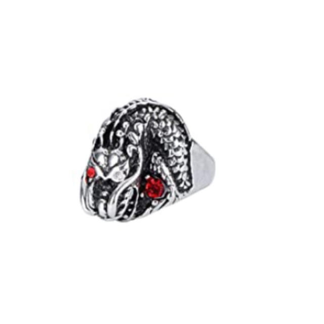 Punk trend skull head rings for men