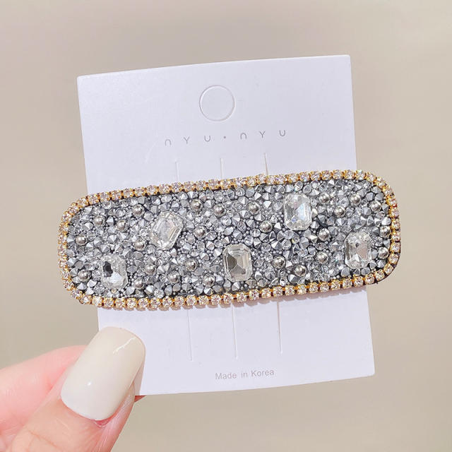 Korean fashion luxury rhinestone snap hair clips