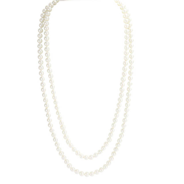 Elegant glass pearl layer necklace