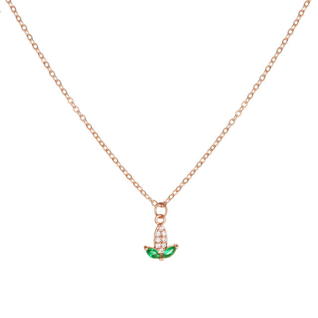 INS design cute carrot copper pendant necklace