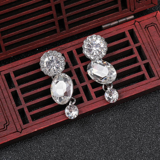 Luxury glass crystal statement alloy jewelry set