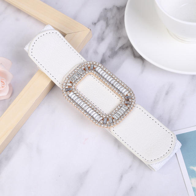 Rhinestone buckle women dress corset belt