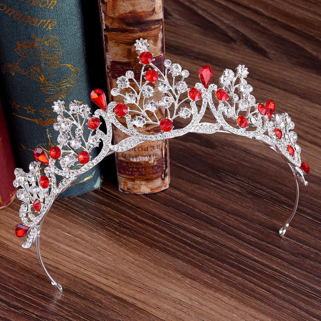 Luxury color glass crystal crown