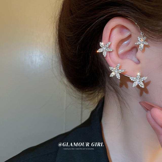 Elegant diamond butterfly tulip ear wrap(1pcs price)