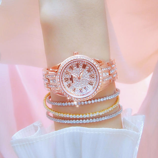 Luxury diamond women watch