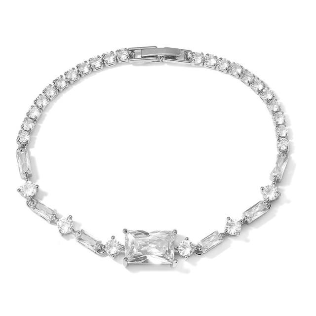 Super shiny cubic zircon diamond bracelet