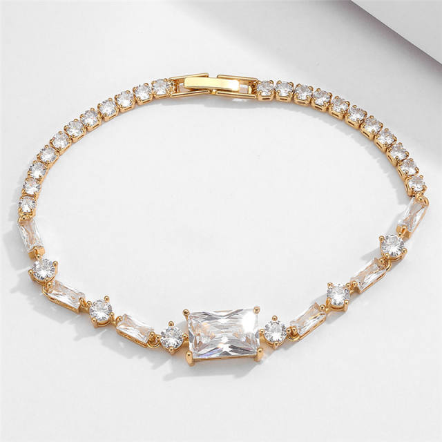 Super shiny cubic zircon diamond bracelet