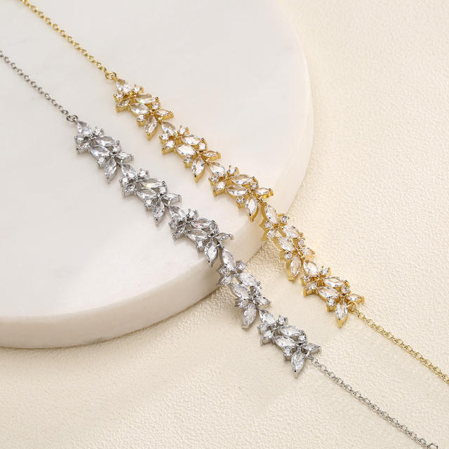 Korean fashion delicate cubic zircon diamond bracelet