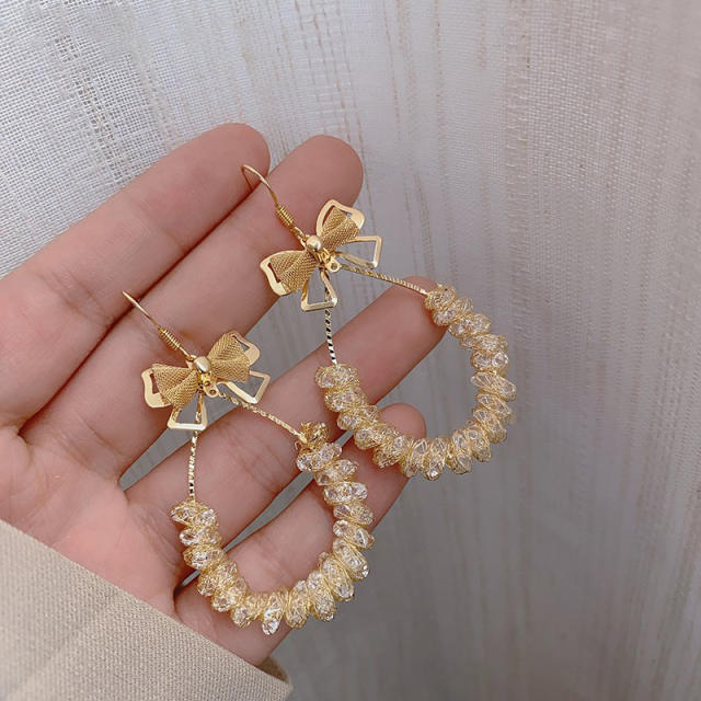 Elegant butterfly tassel earrings