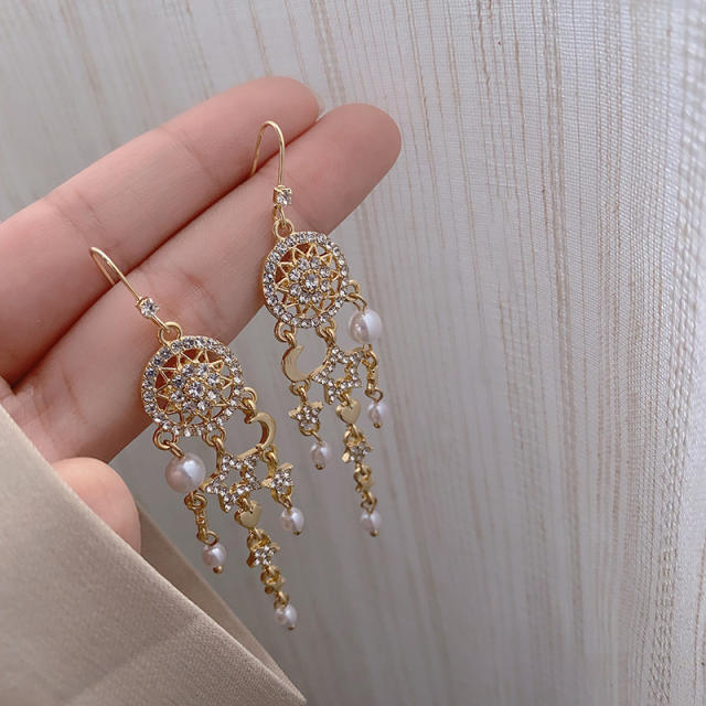 Elegant butterfly tassel earrings