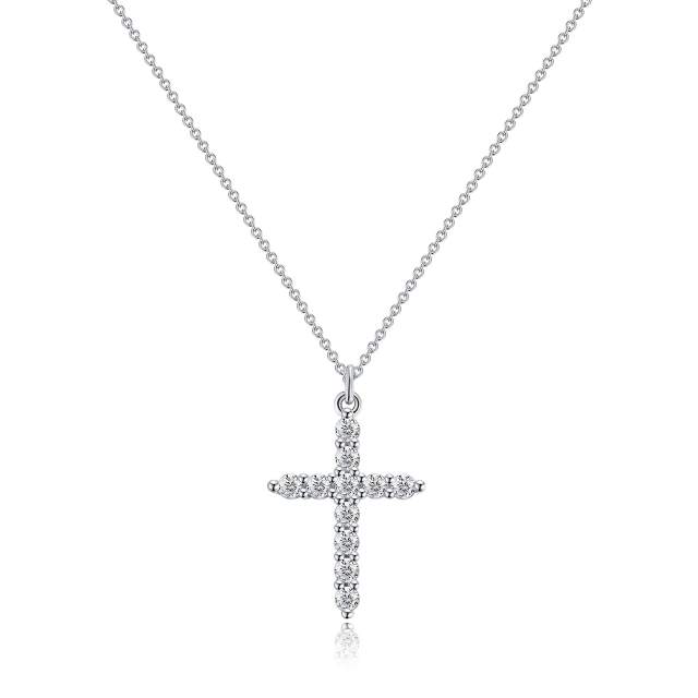 Dainy diamond cross stainless steel necklace