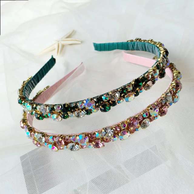 Korean fashion crystal beads elegant headband