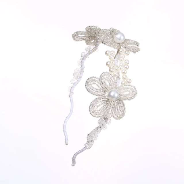 Luxury handmade beads flower wedding headband