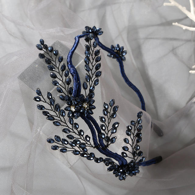 Handmade crystal beads headband