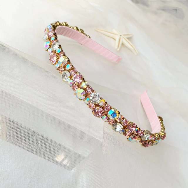 Korean fashion crystal beads elegant headband