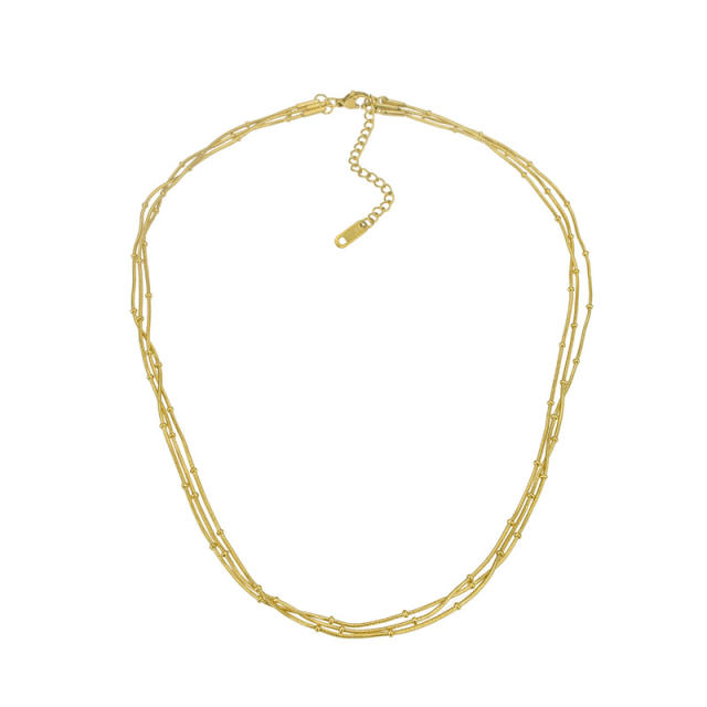 Dainty layer stainless steel necklace