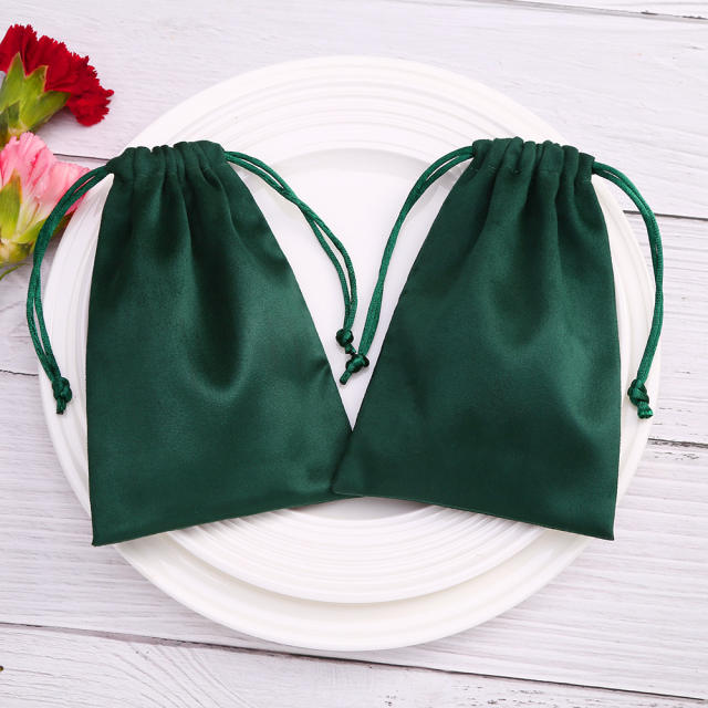 Dark green color jewelry bag