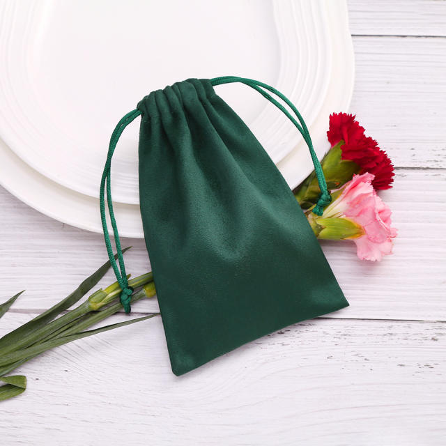 Dark green color jewelry bag