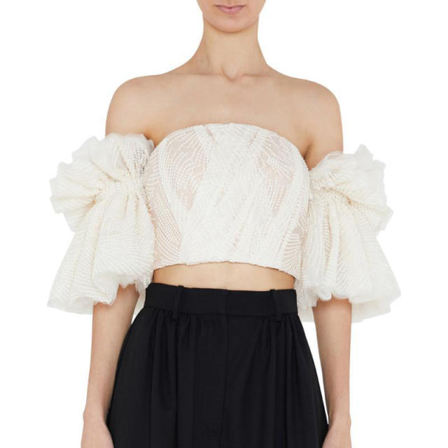 Sexy off shoulder crop tops