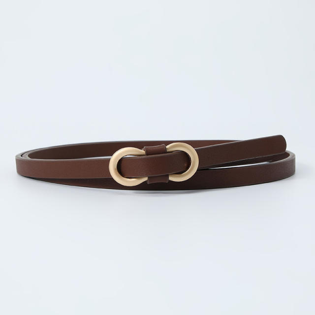 Korean fashion PU leather skinny knot belt