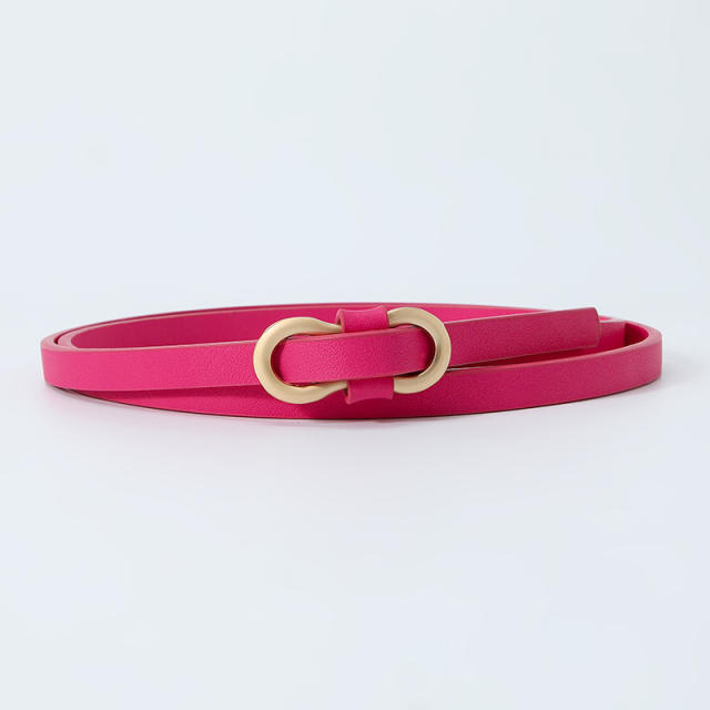 Korean fashion PU leather skinny knot belt