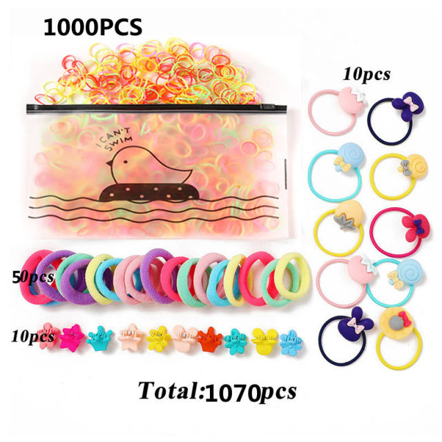 Korean fashion candy color hair ties set for kids