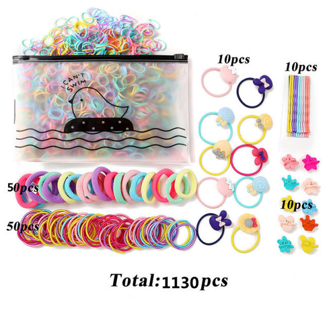 Korean fashion candy color hair ties set for kids