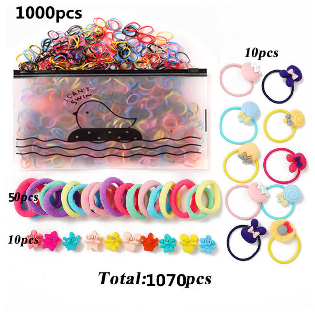 Korean fashion candy color hair ties set for kids