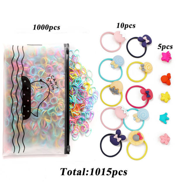 Korean fashion candy color hair ties set for kids