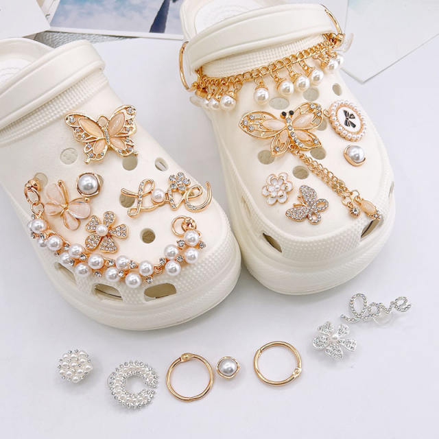 Elegant butterfly diy shoes accessory for cross