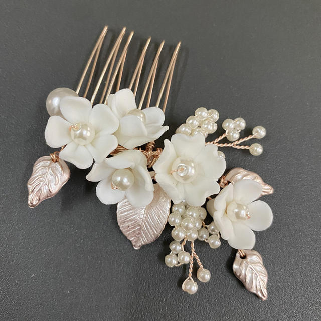 Eleagnt ceramics flower wedding hair combs