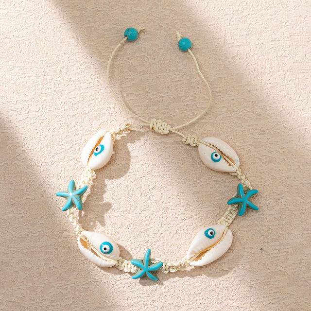 Holiday trend shell color star necklace bracelet