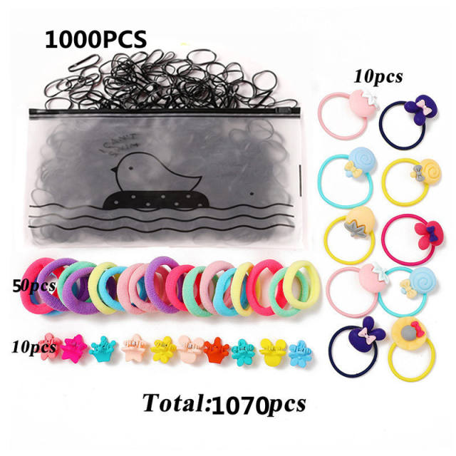 Korean fashion candy color hair ties set for kids