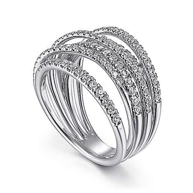 Vintage rope design diamond rings