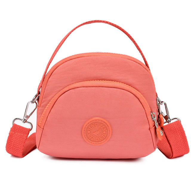 Summer design plain color nylon crossbody bag