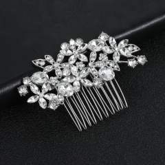 Korean fashion rhinestone flower pearl wedding hair combs