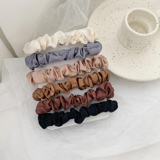 6pcs ins trend satin scrunchies set