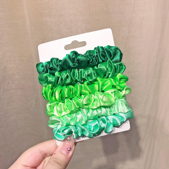 6pcs satin scrunchies set